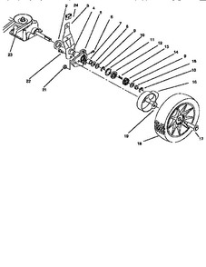 Rear Axle Assembly Diagram and Parts List for 10310 4900001 TO 4999999 Lawn Boy Lawn Mower